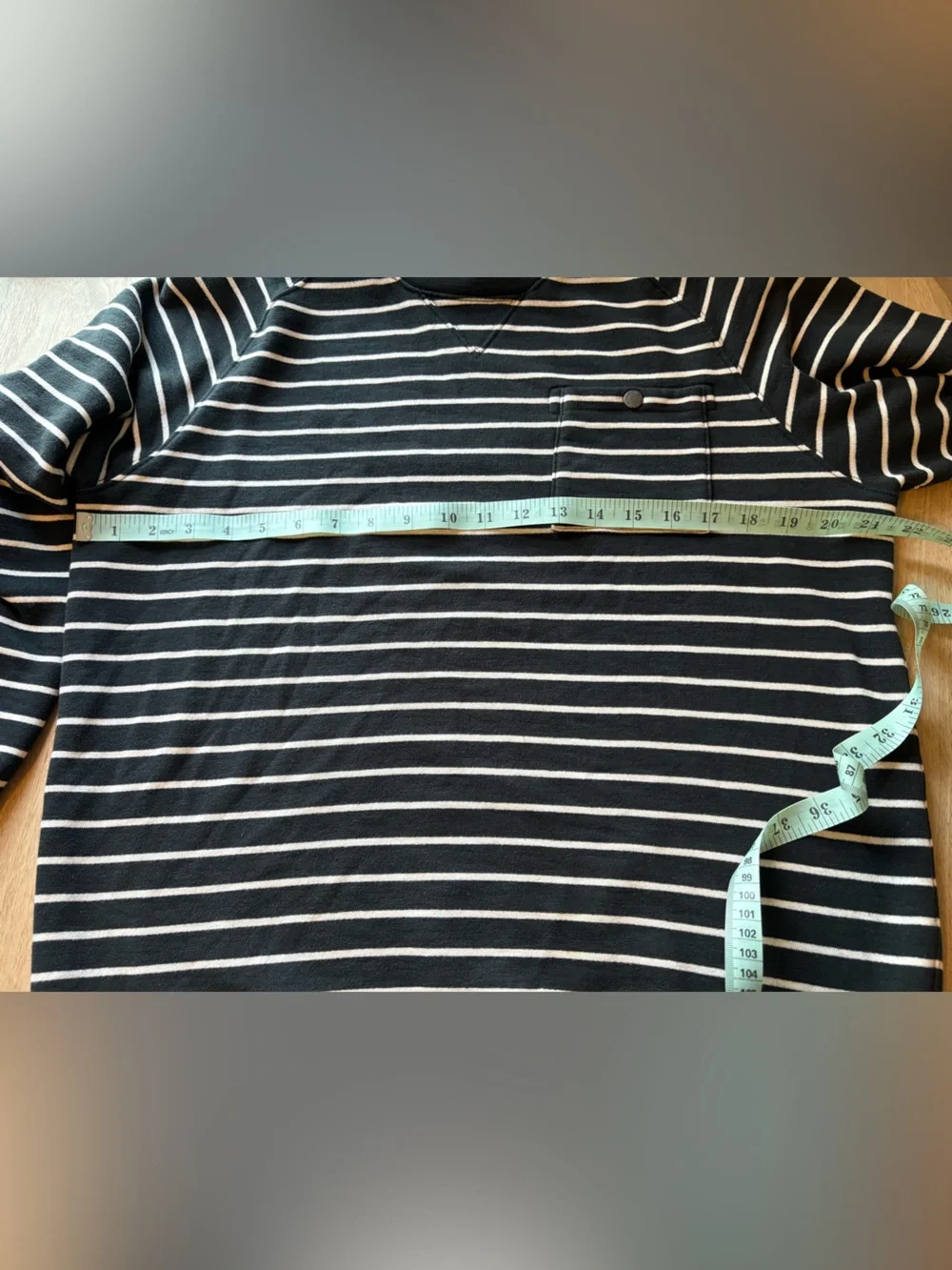 L.L. Bean Men’s Navy White Striped Crew Neck Sweater Preppy Cabincore